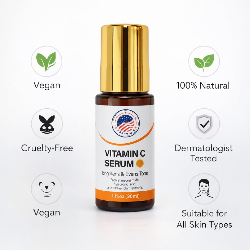 Vitamin C Roll-On Serum with Hyaluronic Acid & Niacinamide, 1 fl oz