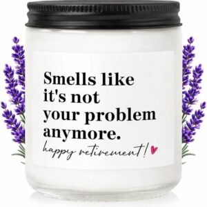 Lavender Soy Message Candle, 9 oz – Happy Retirement