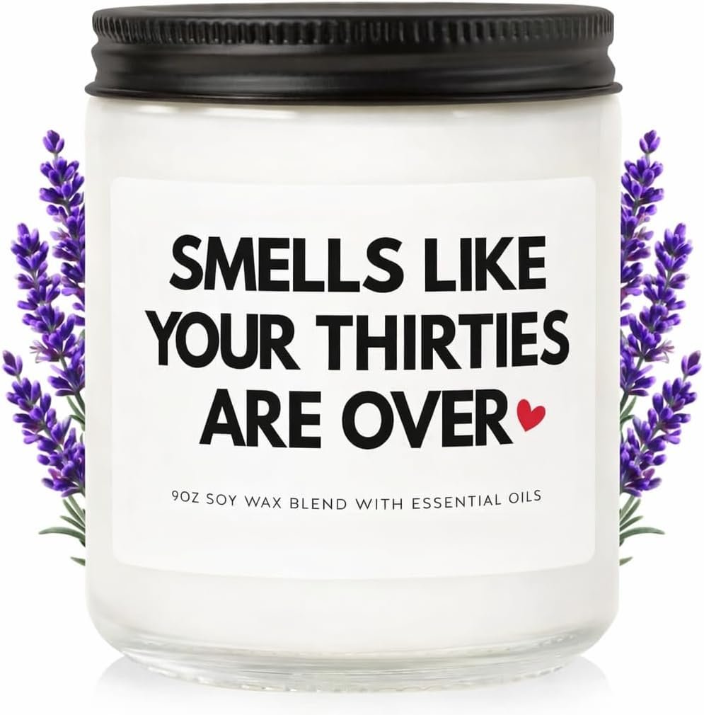 “Smells Like Your 30s Are Over” 40th Birthday Candle