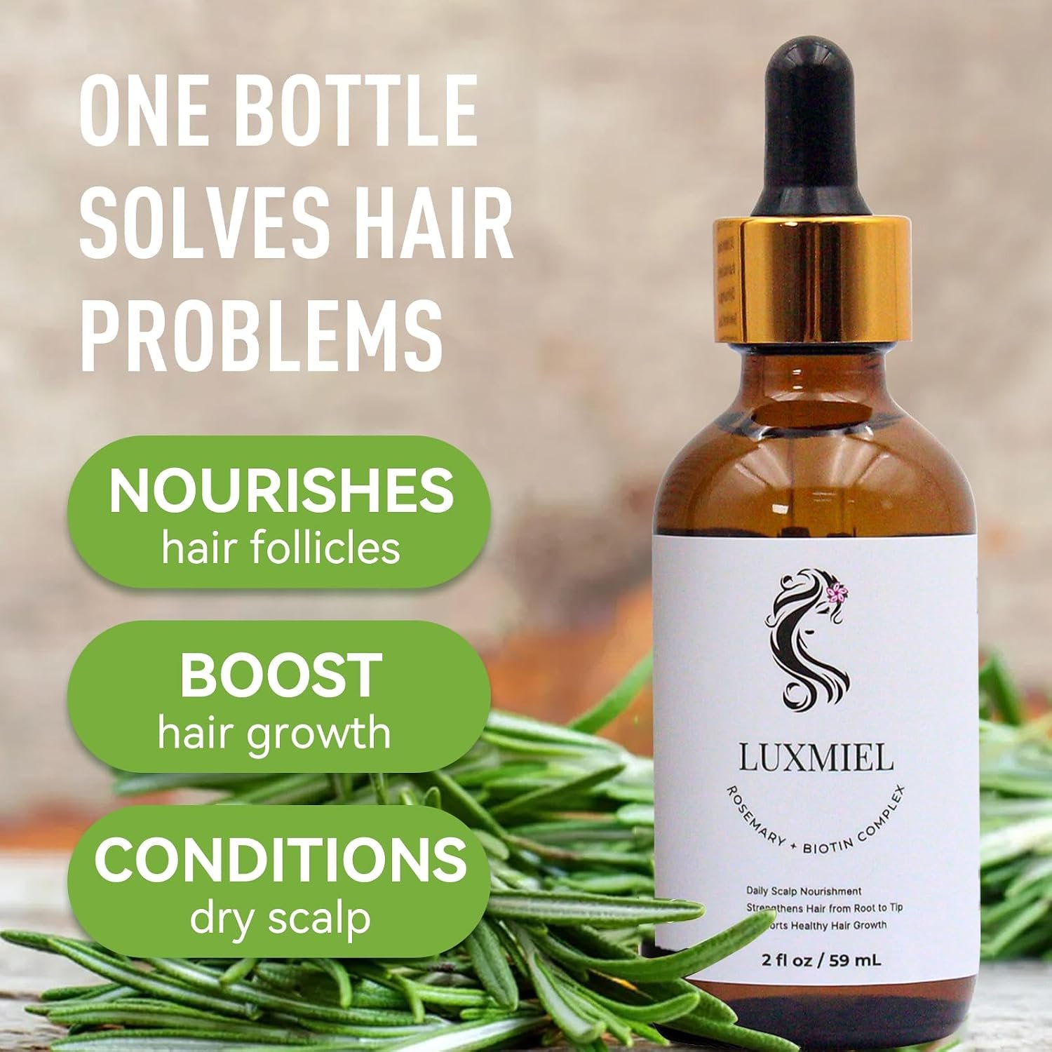 Rosemary Mint Hair & Scalp Oil, 2 oz
